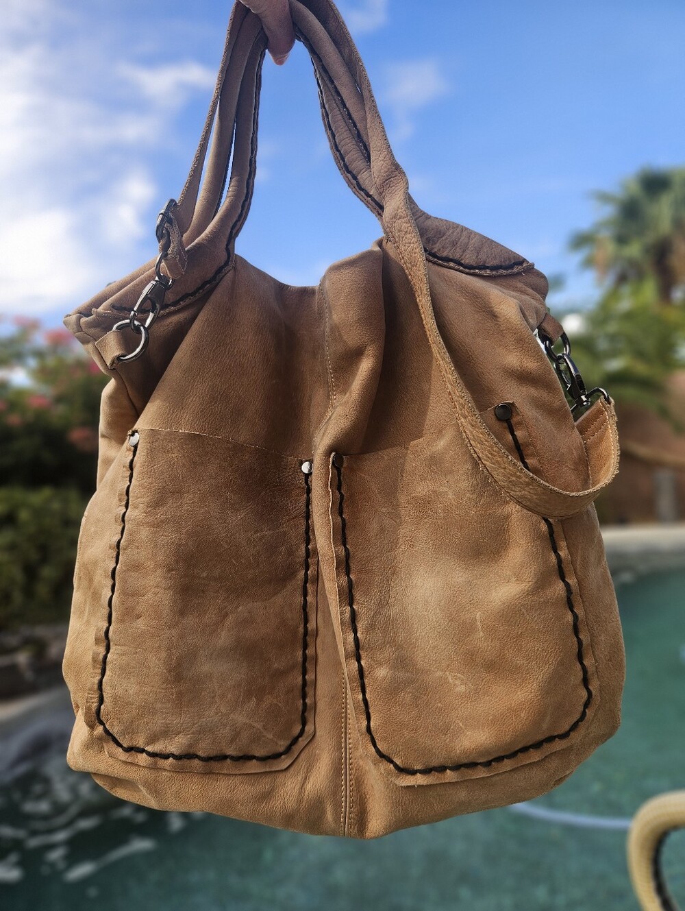 Vintage Italian Leather Boho Bag